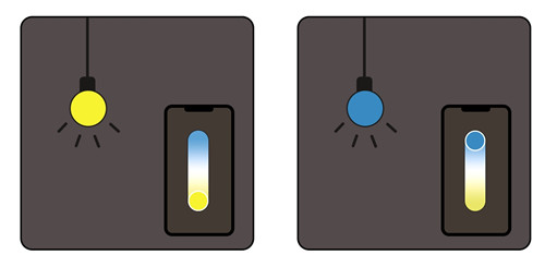 Figure 2: Adjust the Color Temperature of the Light Through the Mobile App