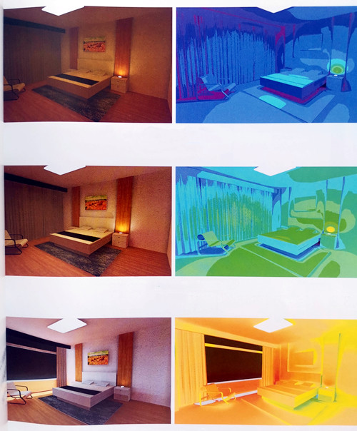 Figure 6 Lighting effect and illuminance false color map of entry-level version wake-up mode